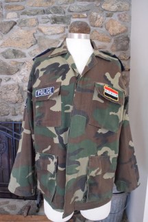 RARE Iraqi Police Camouflage BDU Coat with Patches Size XL
