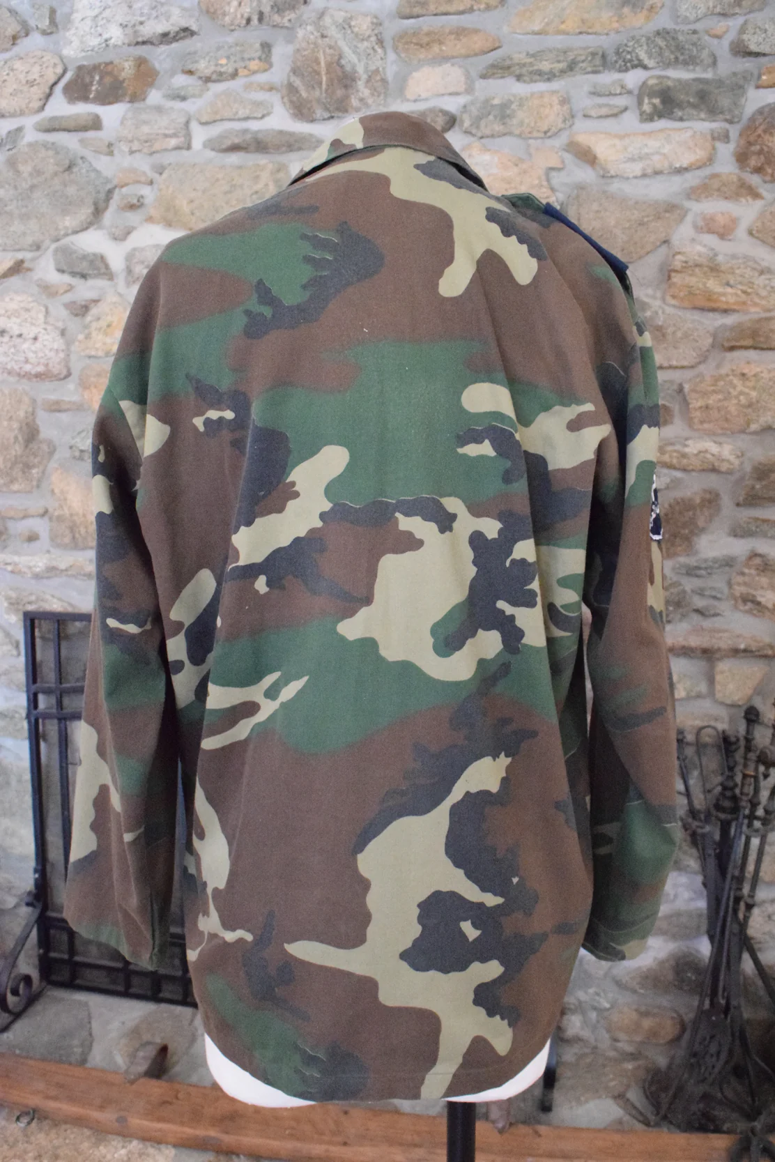 RARE Iraqi Police Camouflage BDU Coat with Patches Size XL - Image 6