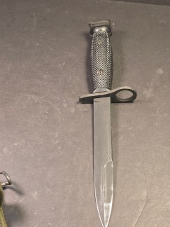 Vintage US Military M7 Imperial Bayonet with M8A1 Scabbard - 12" Overall, 6.75" Blade