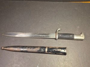 Rare WWII German Puma Mauser Dress Bayonet & Scabbard - Police/Fire Issue - Soli