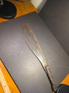 Vintage Rustic Machete / Cane Knife - Marked "COMMON" - 23.5" Overall Length