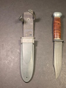 Rare Vintage WWII US Navy MK1 Combat Knife with Original Scabbard - PAL RH-35 Bl
