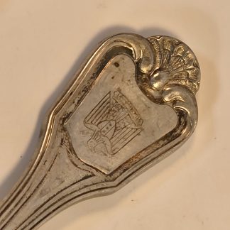 Set of six Christofle silver plate forks with the Iraqi Ba'ath Party Eagle of Saladin crest on the handles