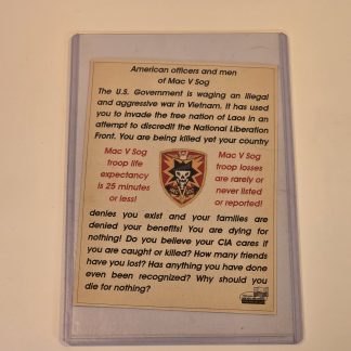 A chilling piece of 1960s history: An original Viet Cong propaganda leaflet targeting the legendary MACV-SOG.