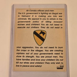 A chilling piece of 1960s history: An original Viet Cong propaganda leaflet targeting the legendary MACV-SOG.