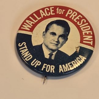 Four matching 2-inch George Wallace 1968 campaign buttons with portrait and Stand Up for America slogan